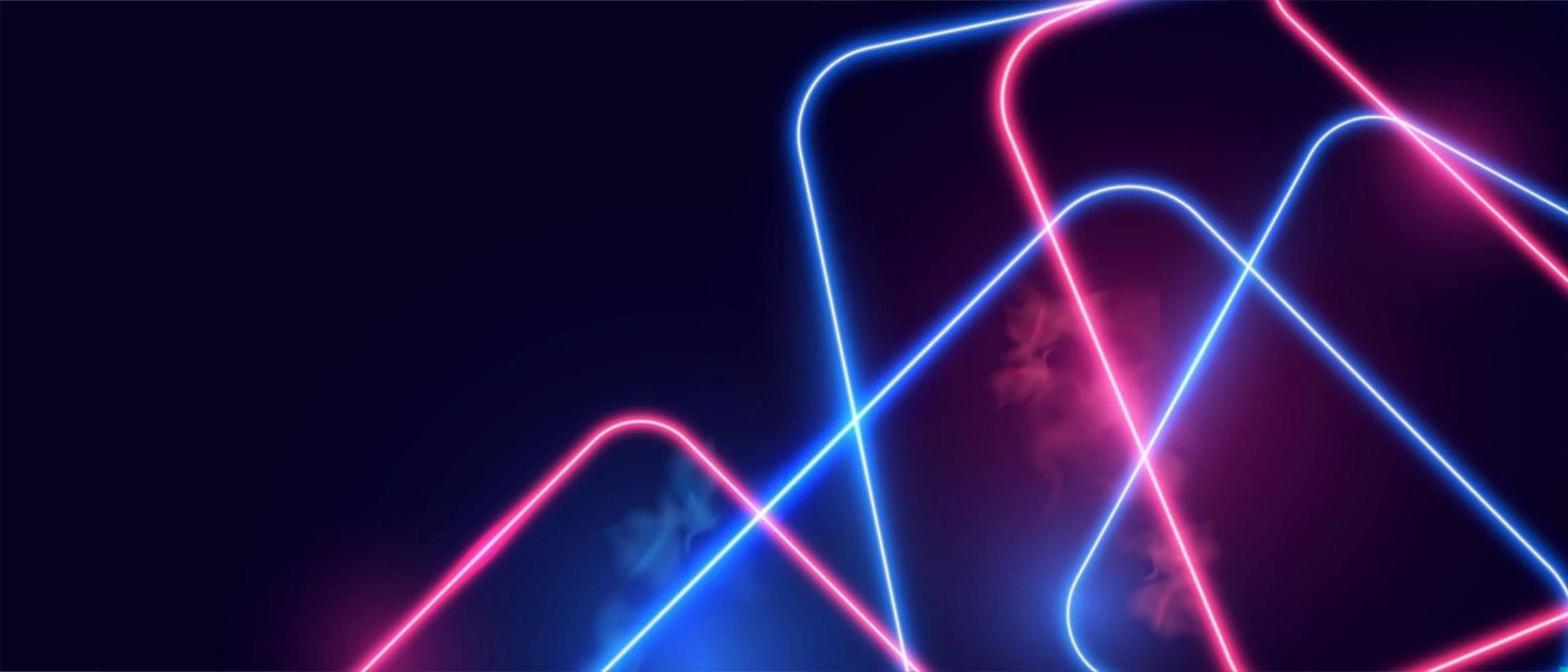 Papier Peint Néon Design Géométrique Moderne Bleu et Rose