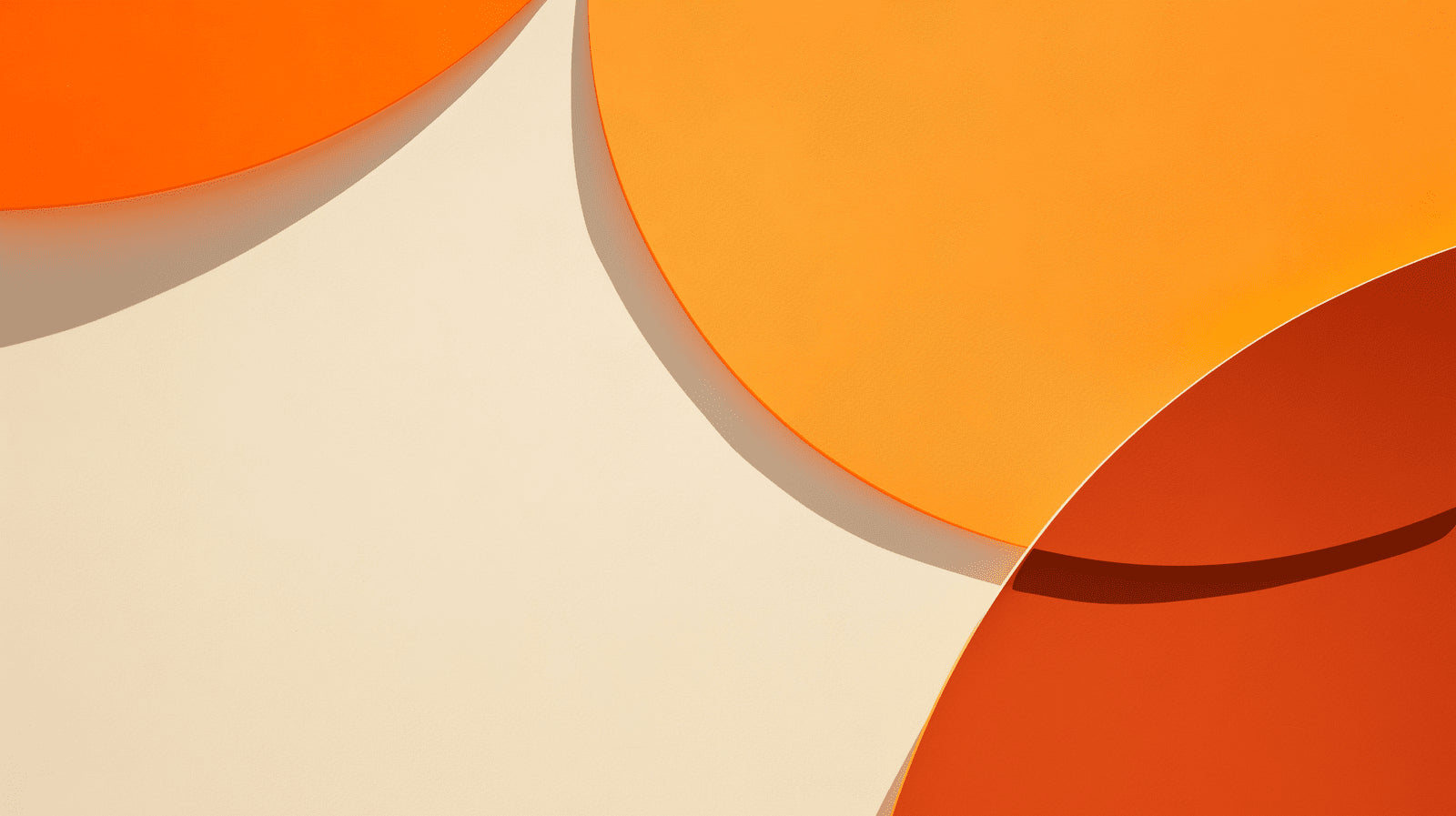 Papier Peint Abstrait Cercles Géométriques Orange et Terracotta