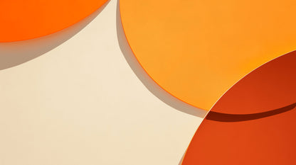 Papier Peint Abstrait Cercles Géométriques Orange et Terracotta