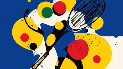 Papier Peint Tennis Design Sport Abstrait Moderne