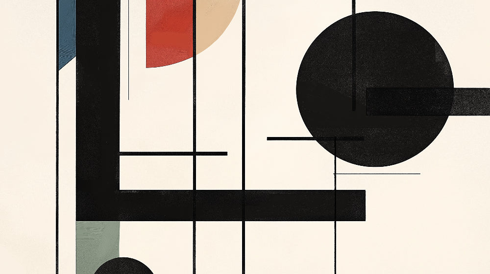 Papier Peint Géométrique Design Moderniste Noir et Terracotta