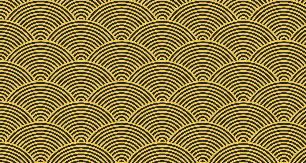 Papier Peint Art Déco Motif Vagues Dorées Géométriques