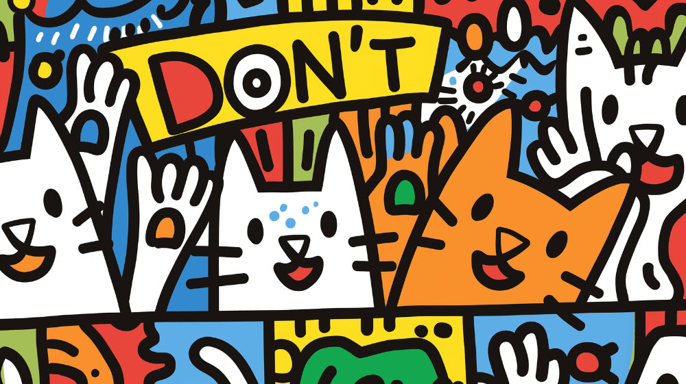 Papier Peint Street Art Chats Pop Art Style Graffiti