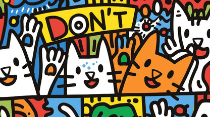 Papier Peint Street Art Chats Pop Art Style Graffiti