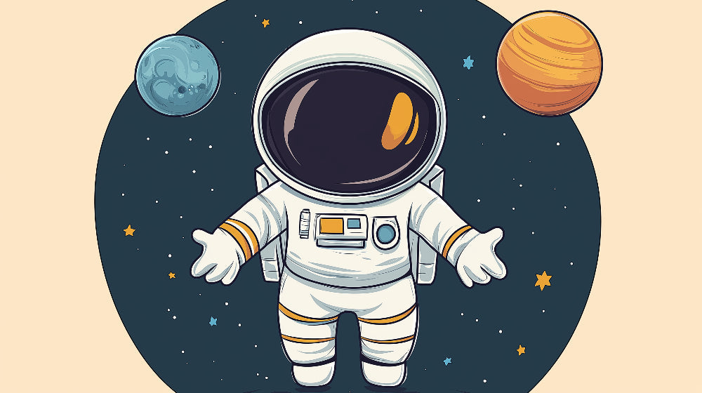 Papier Peint Espace Astronaute et Planètes dans lUnivers