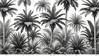 Papier Peint Palmier Design Tropical Monochrome Élégant