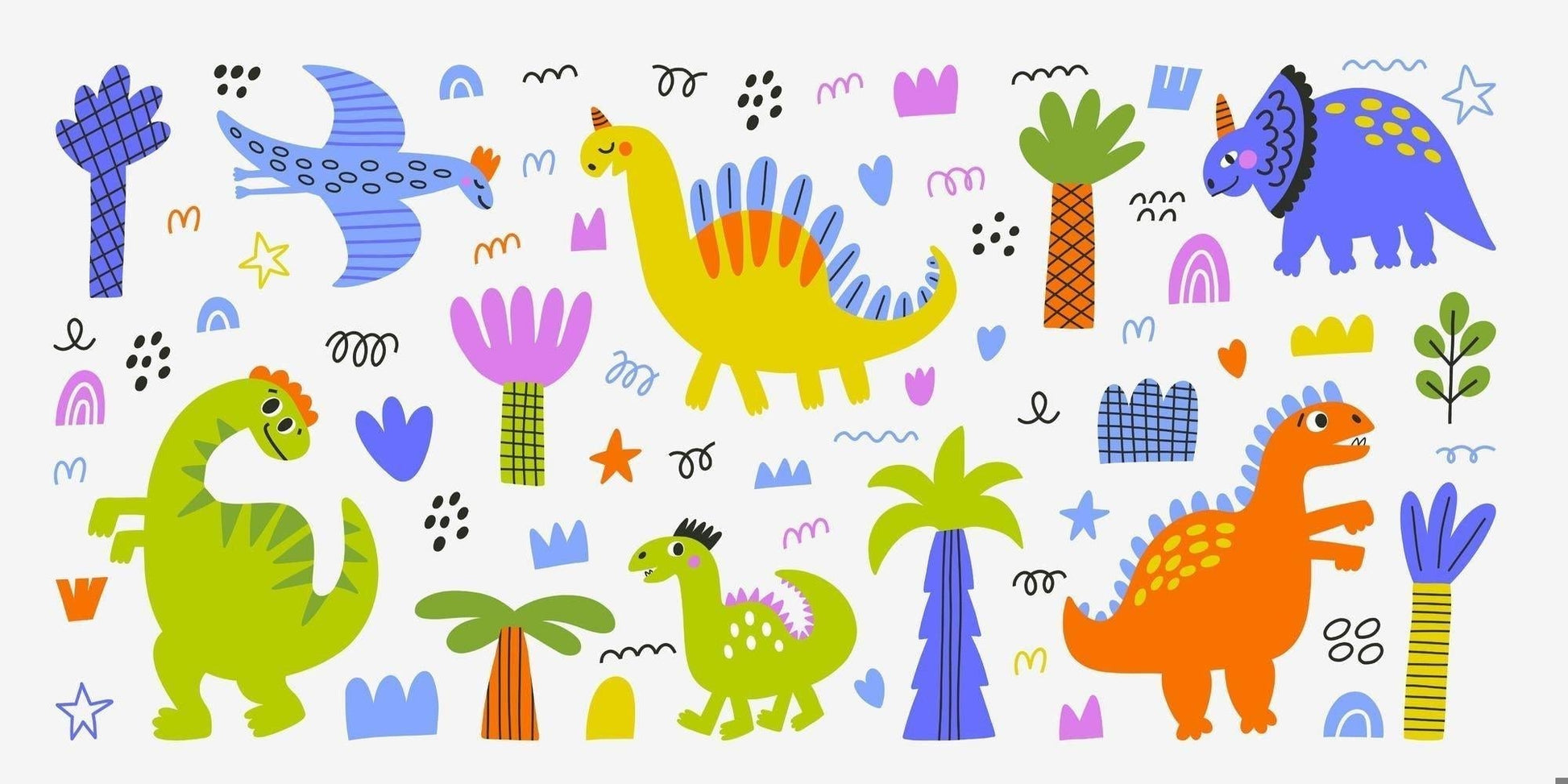 Papier Peint Dinosaure Décor Ludique et Coloré pour Enfants